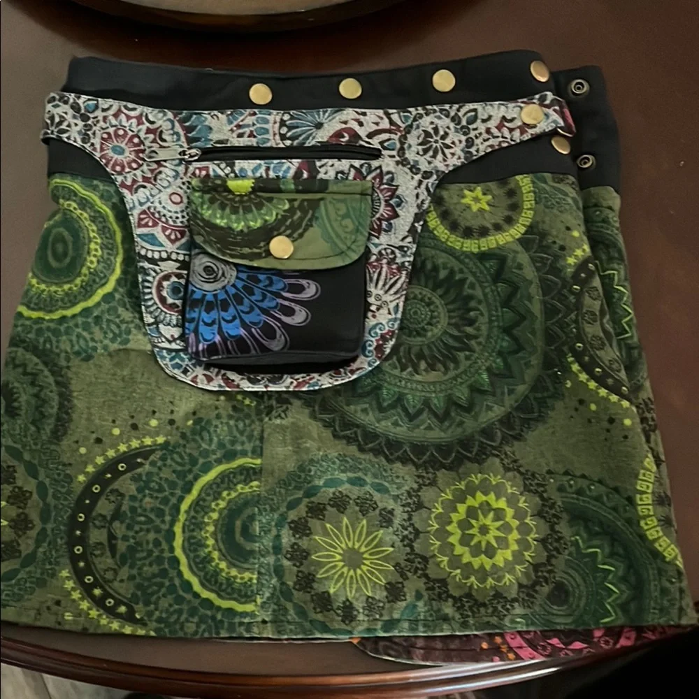 Multicolor Patterned Versatile Women's Skirt - Picture 17 of 17